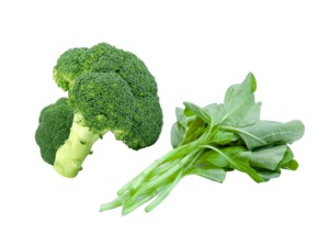 Broccoli and spinach